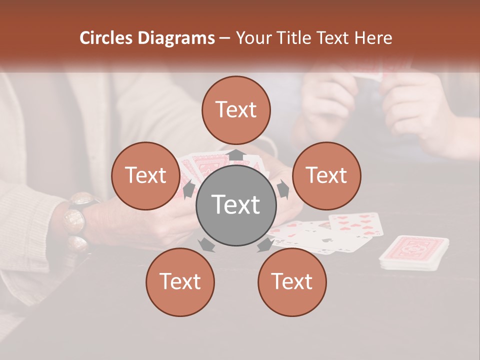 A Man And Woman Playing Cards On A Table PowerPoint Template