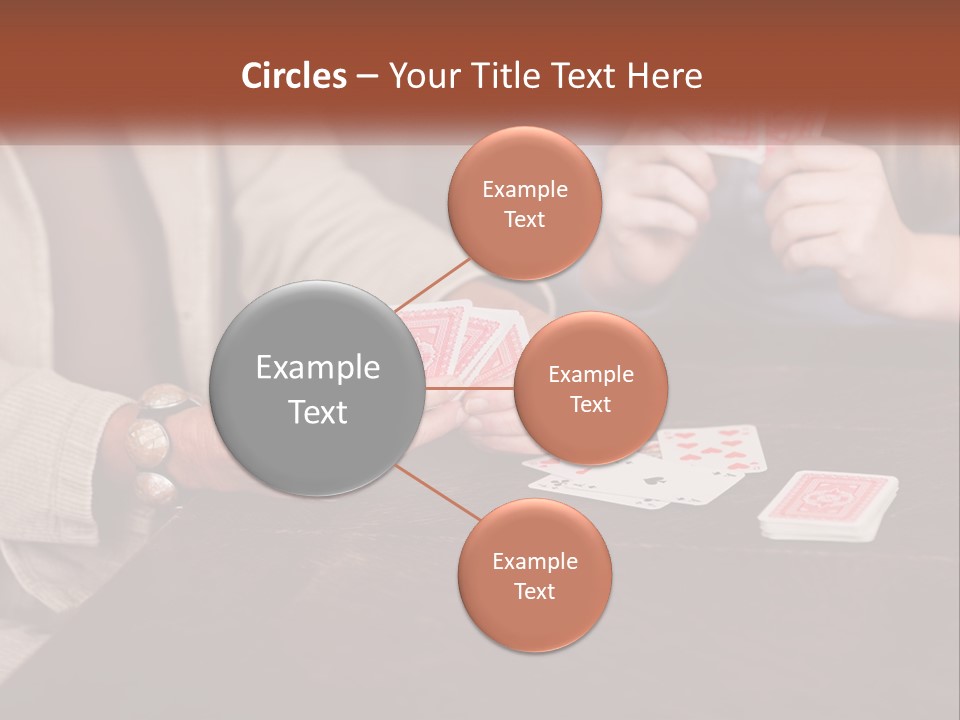 A Man And Woman Playing Cards On A Table PowerPoint Template