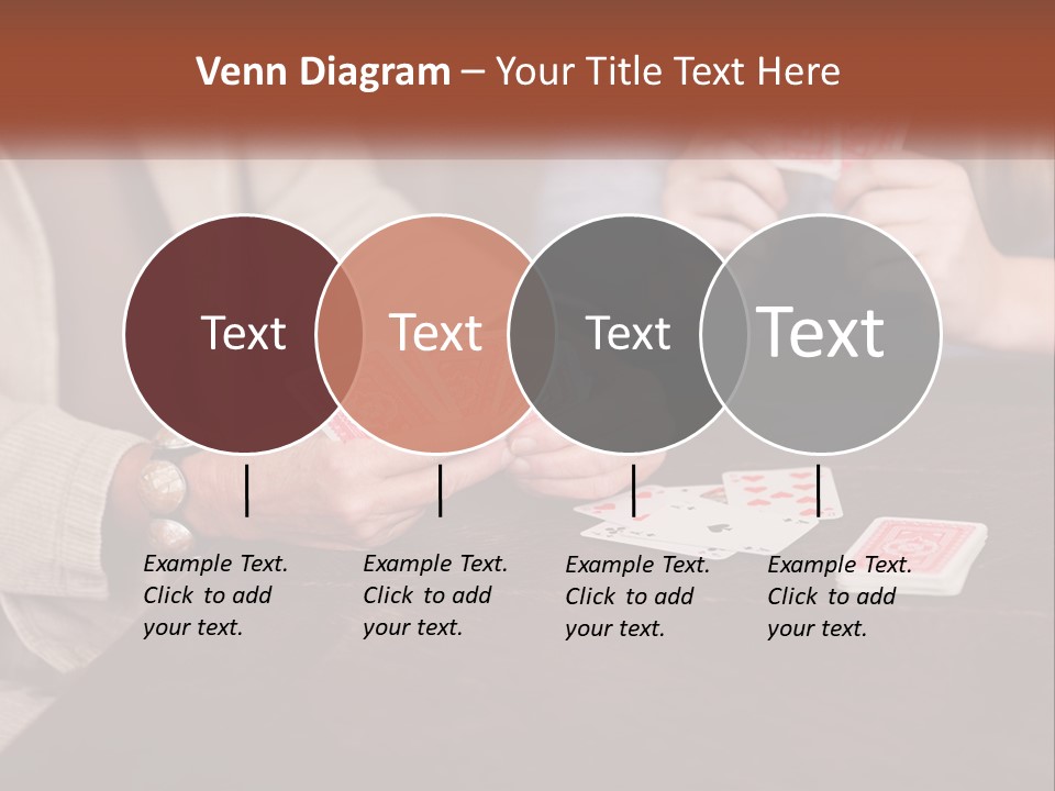 A Man And Woman Playing Cards On A Table PowerPoint Template