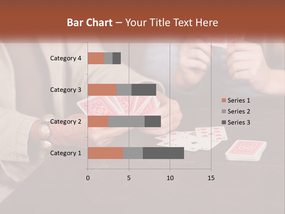A Man And Woman Playing Cards On A Table PowerPoint Template
