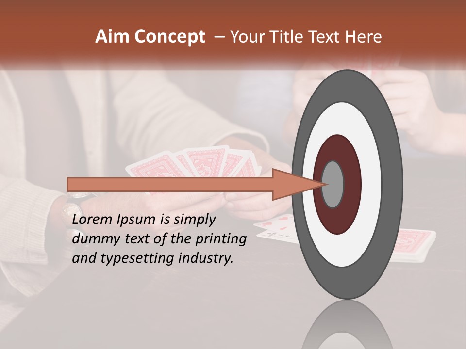 A Man And Woman Playing Cards On A Table PowerPoint Template