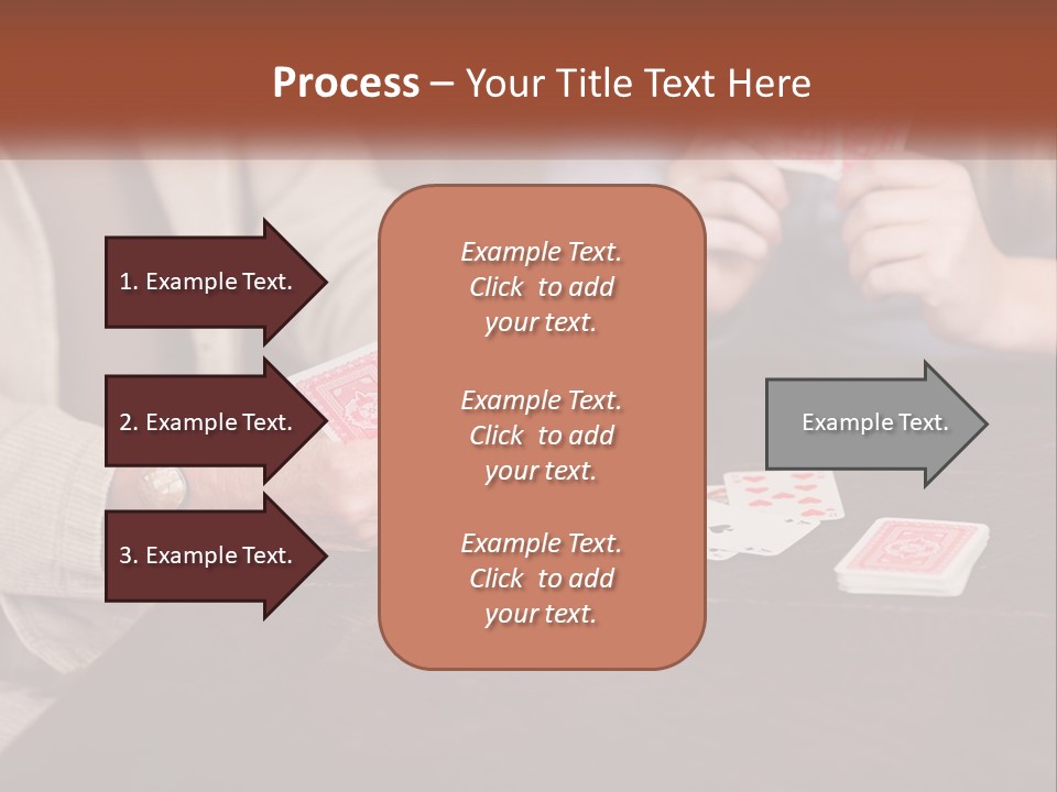 A Man And Woman Playing Cards On A Table PowerPoint Template