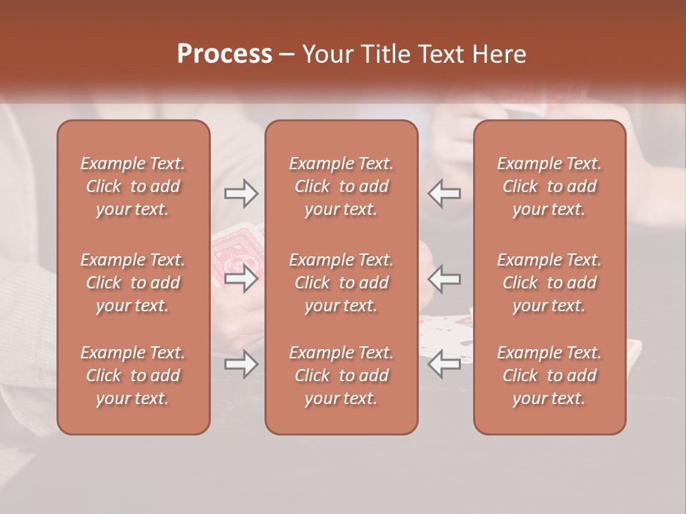 A Man And Woman Playing Cards On A Table PowerPoint Template
