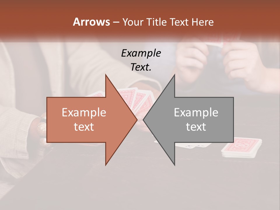 A Man And Woman Playing Cards On A Table PowerPoint Template