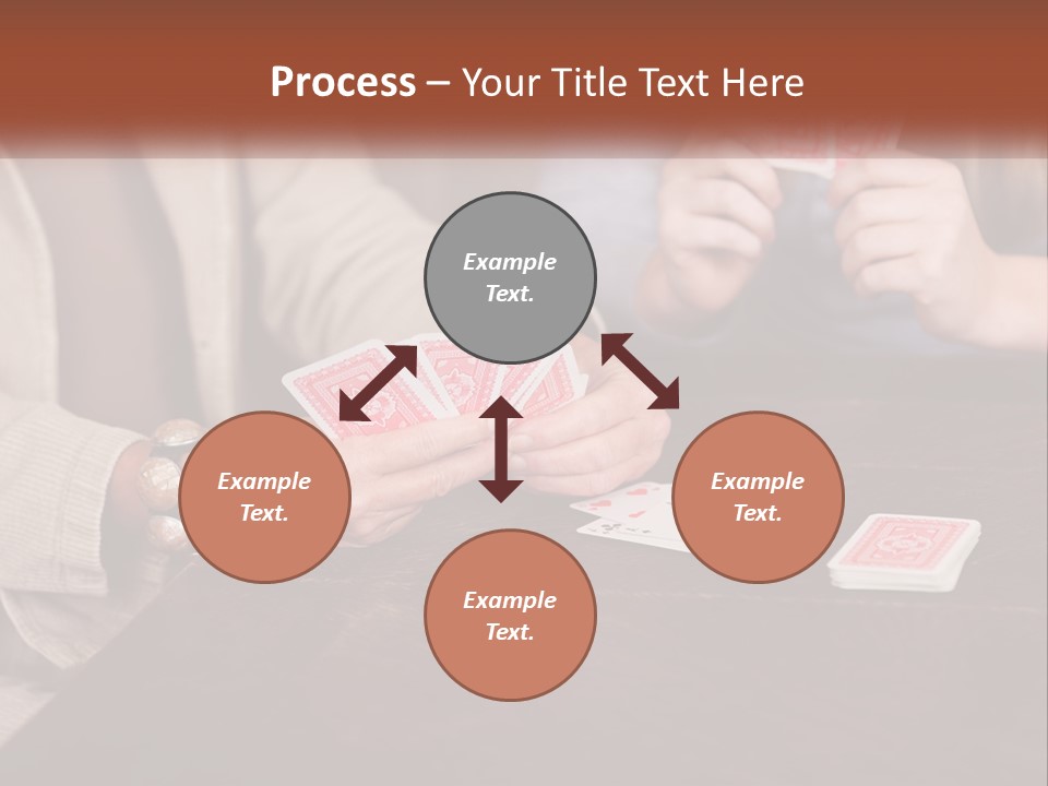A Man And Woman Playing Cards On A Table PowerPoint Template
