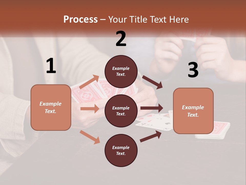 A Man And Woman Playing Cards On A Table PowerPoint Template