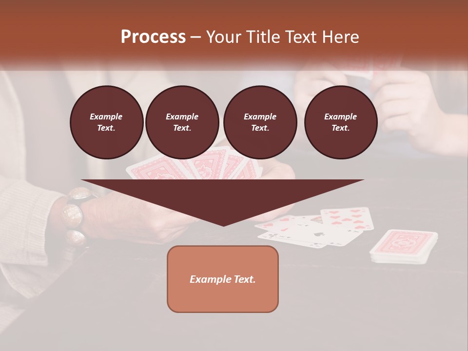 A Man And Woman Playing Cards On A Table PowerPoint Template