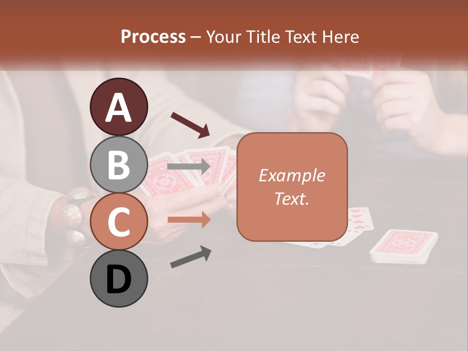 A Man And Woman Playing Cards On A Table PowerPoint Template