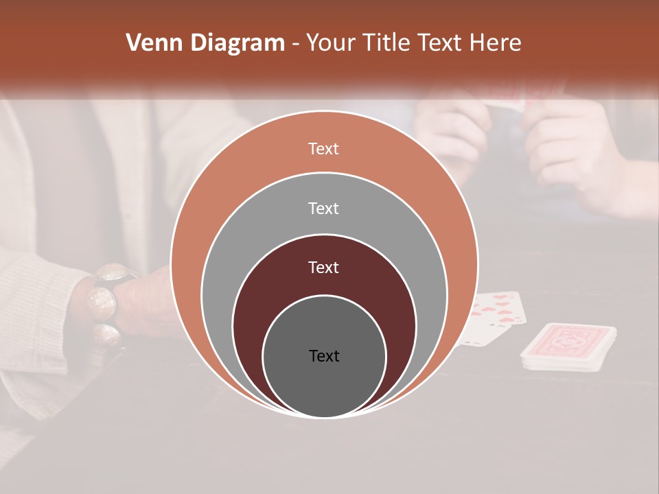 A Man And Woman Playing Cards On A Table PowerPoint Template