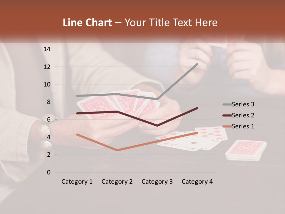 A Man And Woman Playing Cards On A Table PowerPoint Template