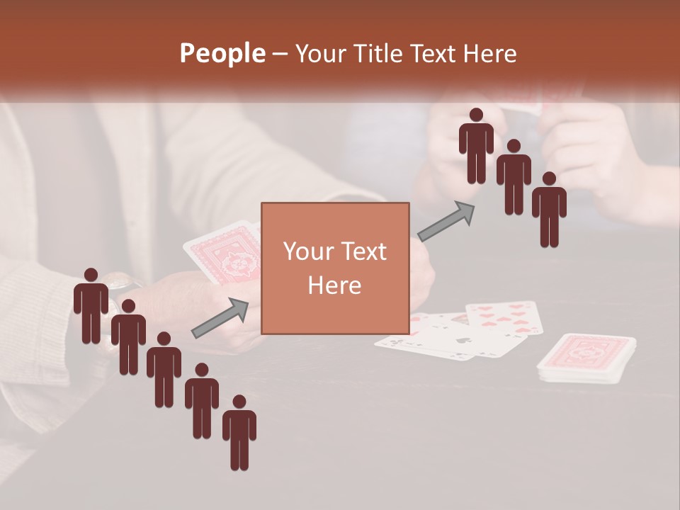 A Man And Woman Playing Cards On A Table PowerPoint Template
