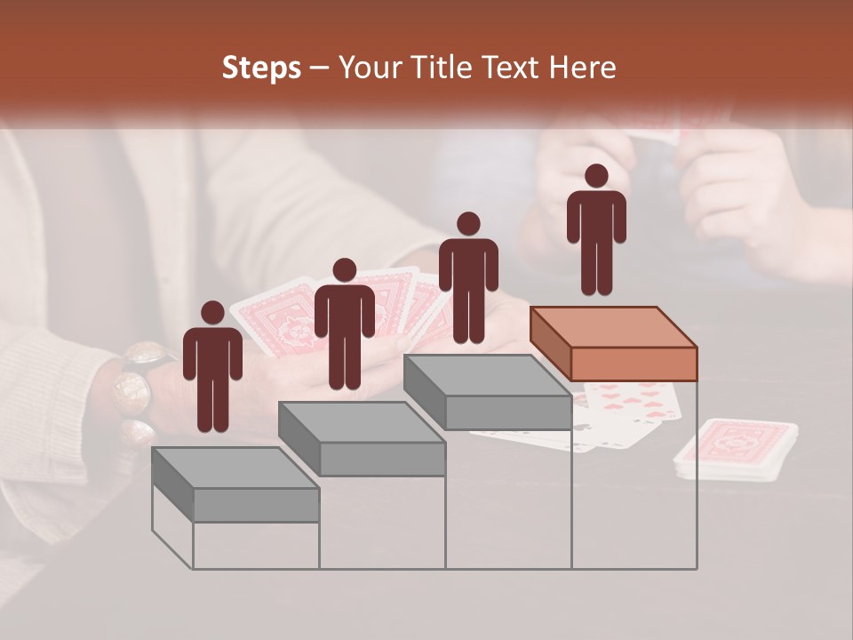 A Man And Woman Playing Cards On A Table PowerPoint Template