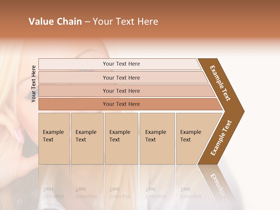 A Beautiful Blond Woman With Blue Eyes Smiling PowerPoint Template