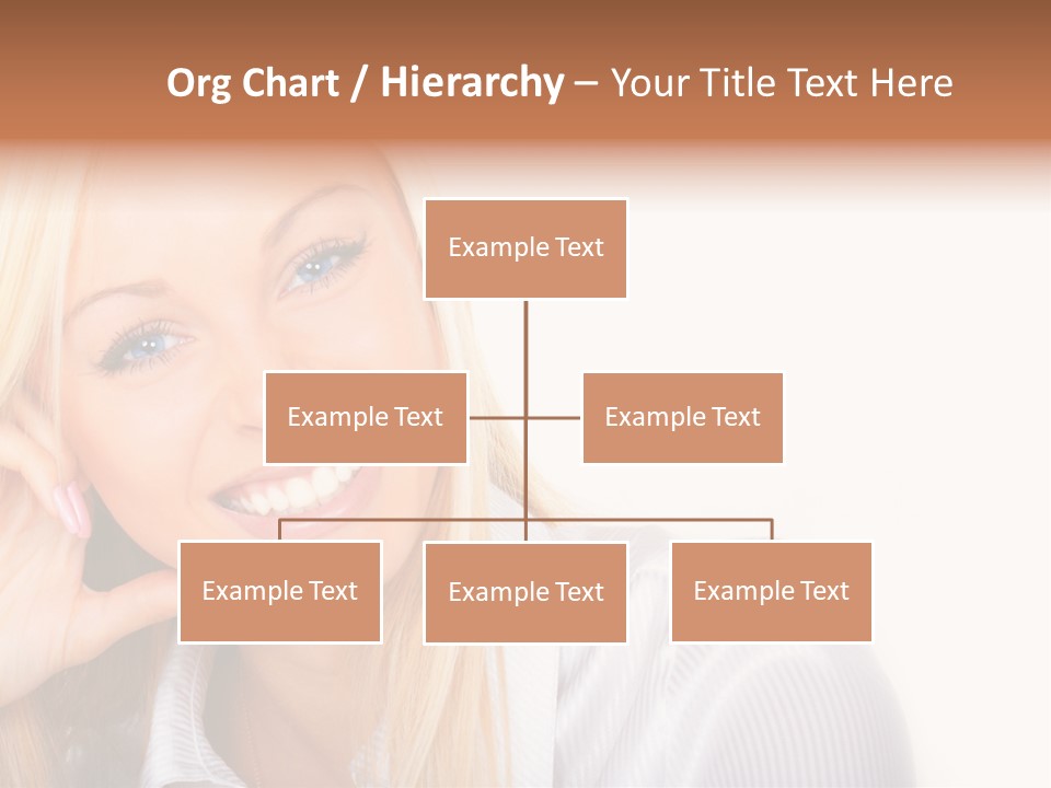 A Beautiful Blond Woman With Blue Eyes Smiling PowerPoint Template