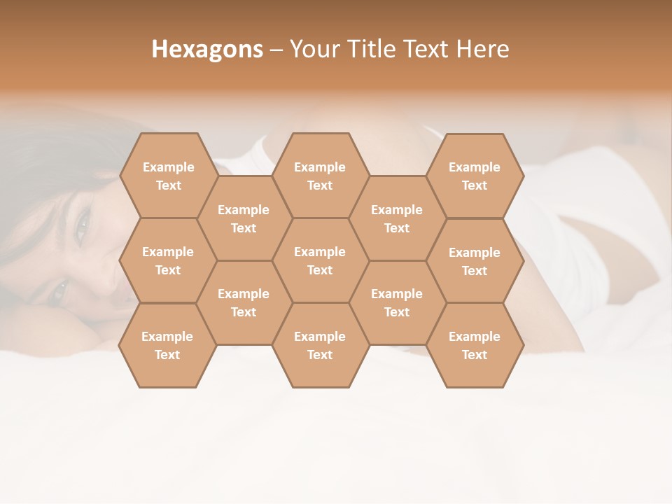 A Woman Laying On A Bed Smiling For The Camera PowerPoint Template