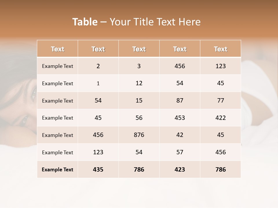 A Woman Laying On A Bed Smiling For The Camera PowerPoint Template