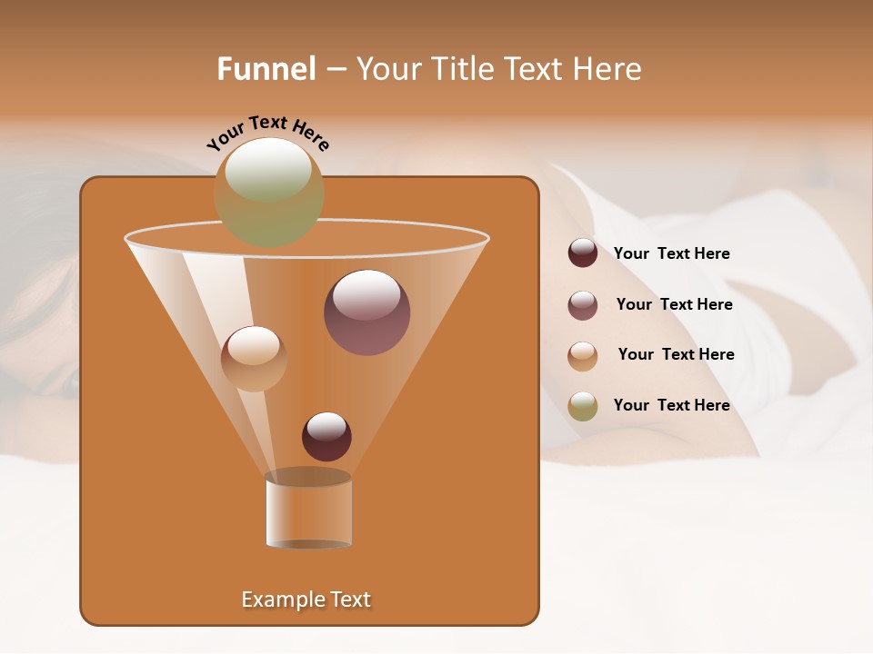 A Woman Laying On A Bed Smiling For The Camera PowerPoint Template