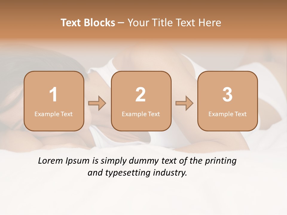 A Woman Laying On A Bed Smiling For The Camera PowerPoint Template