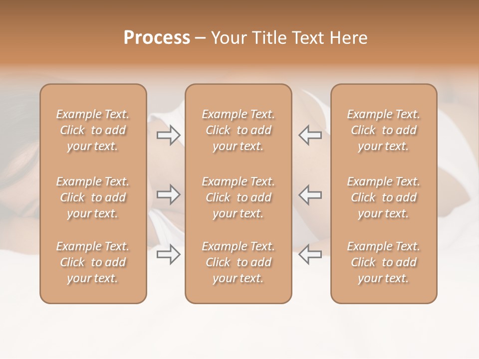 A Woman Laying On A Bed Smiling For The Camera PowerPoint Template