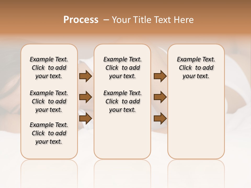 A Woman Laying On A Bed Smiling For The Camera PowerPoint Template