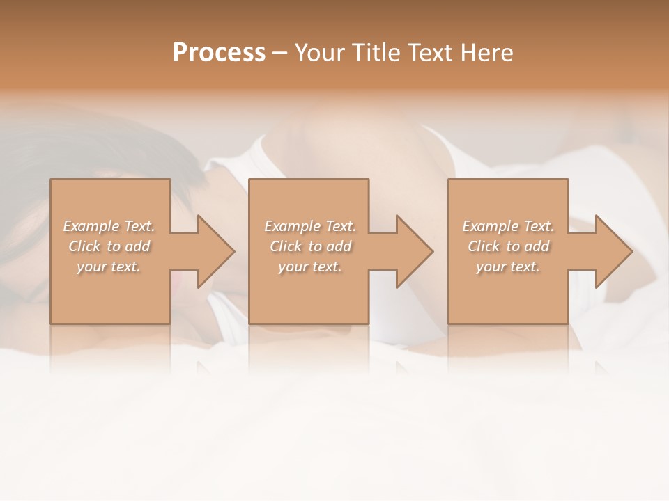 A Woman Laying On A Bed Smiling For The Camera PowerPoint Template