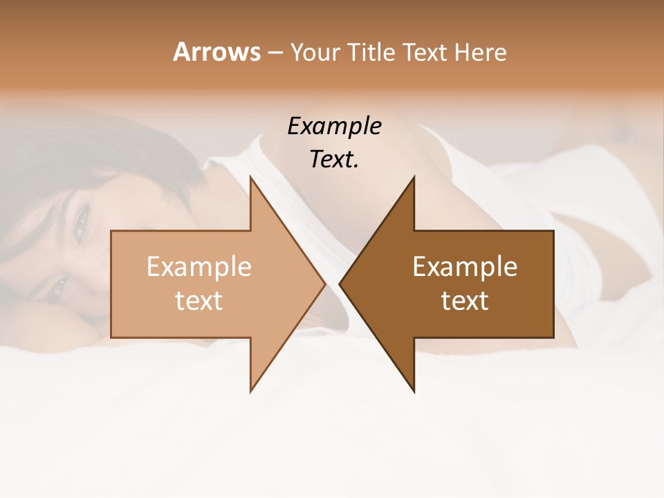 A Woman Laying On A Bed Smiling For The Camera PowerPoint Template