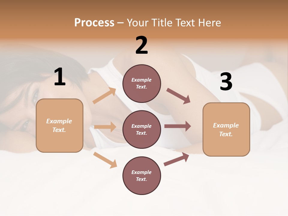 A Woman Laying On A Bed Smiling For The Camera PowerPoint Template