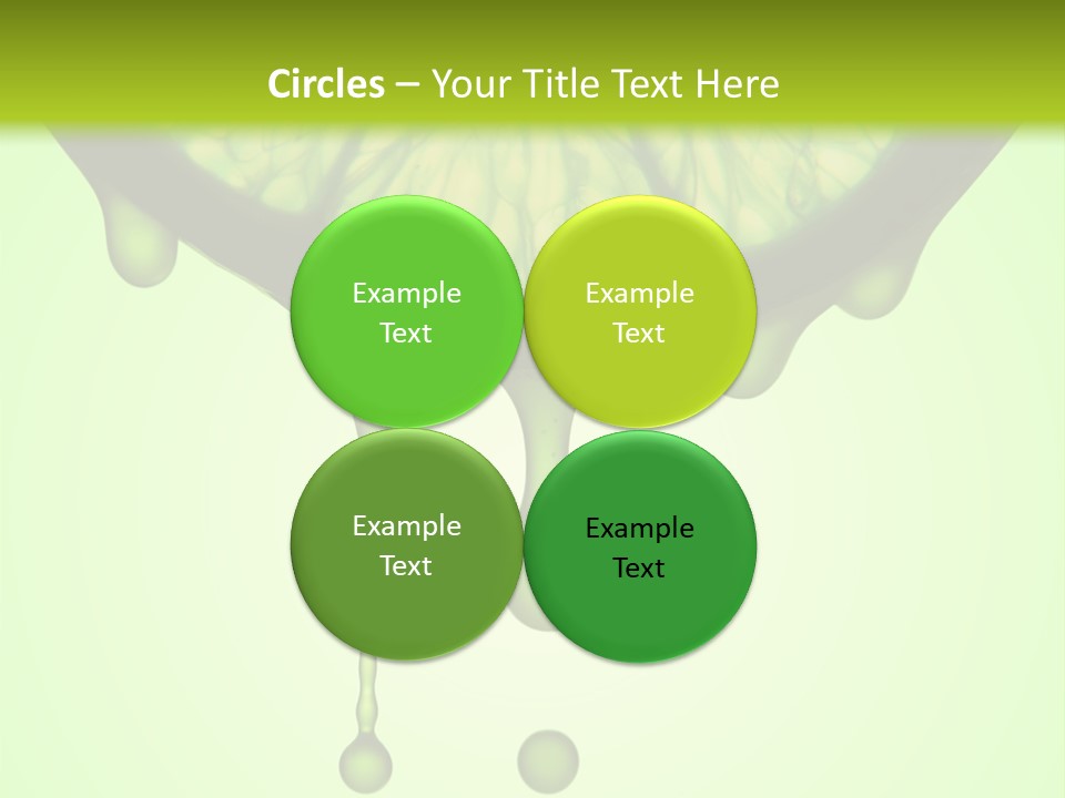 A Slice Of Lime With Drops Of Water On It PowerPoint Template