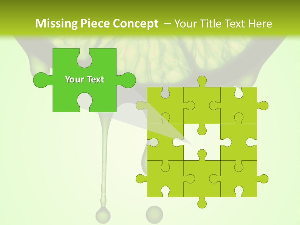 A Slice Of Lime With Drops Of Water On It PowerPoint Template