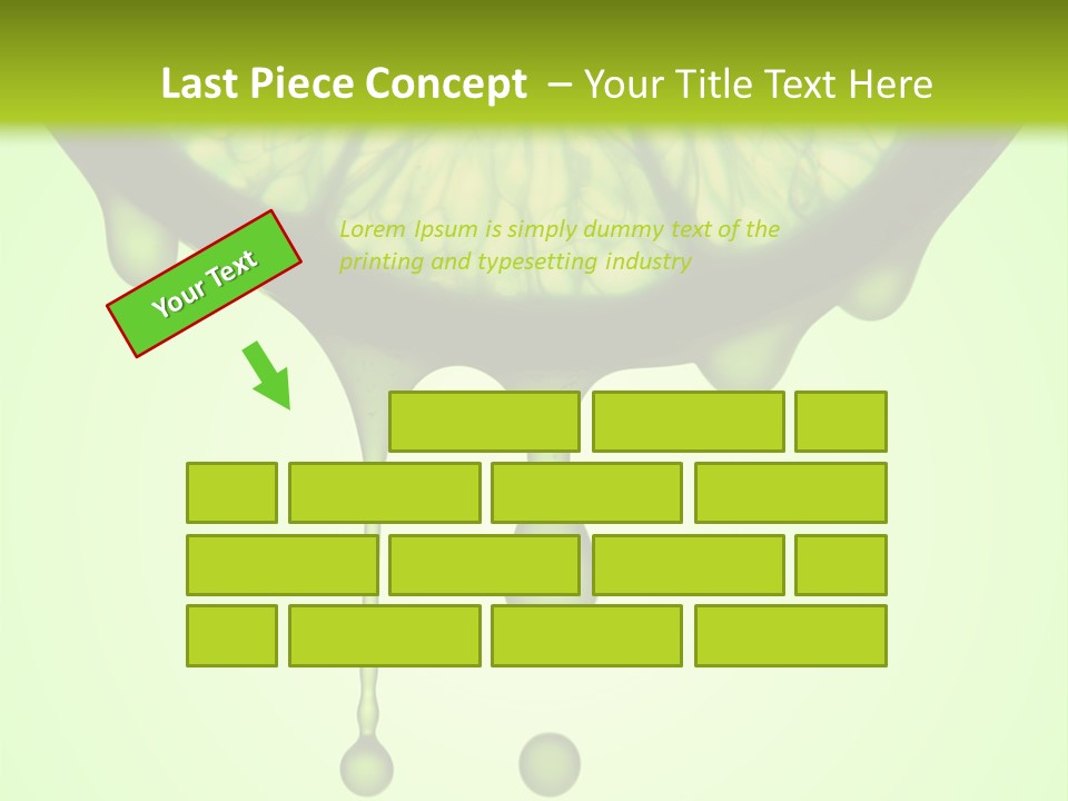 A Slice Of Lime With Drops Of Water On It PowerPoint Template