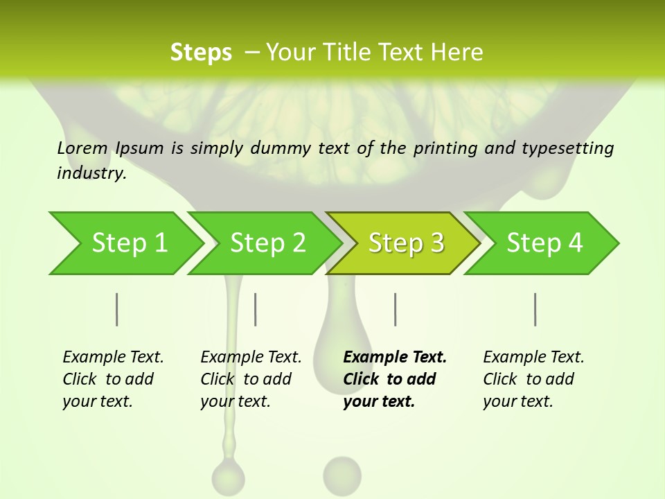 A Slice Of Lime With Drops Of Water On It PowerPoint Template