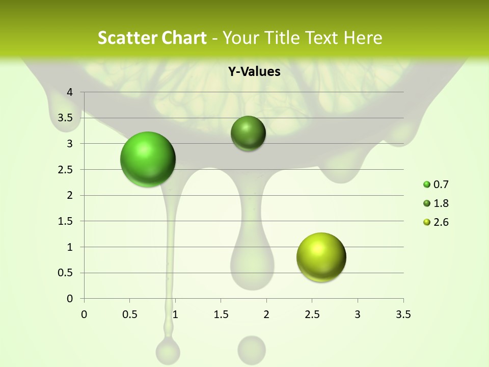 A Slice Of Lime With Drops Of Water On It PowerPoint Template