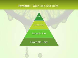 A Slice Of Lime With Drops Of Water On It PowerPoint Template