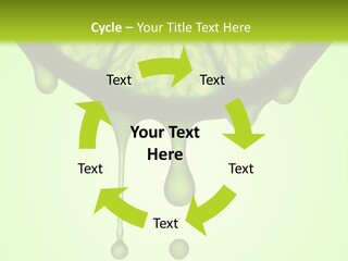 A Slice Of Lime With Drops Of Water On It PowerPoint Template