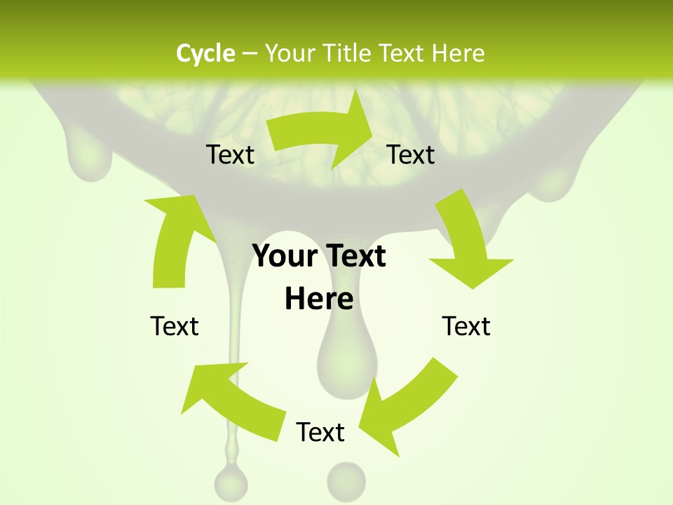 A Slice Of Lime With Drops Of Water On It PowerPoint Template