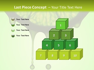 A Slice Of Lime With Drops Of Water On It PowerPoint Template