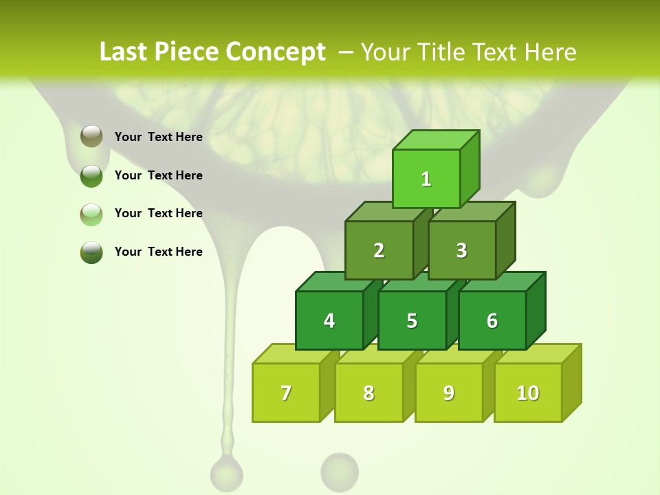 A Slice Of Lime With Drops Of Water On It PowerPoint Template