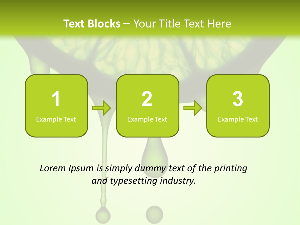 A Slice Of Lime With Drops Of Water On It PowerPoint Template