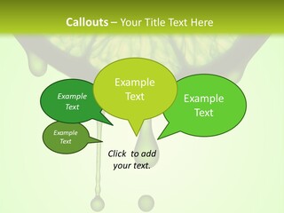 A Slice Of Lime With Drops Of Water On It PowerPoint Template