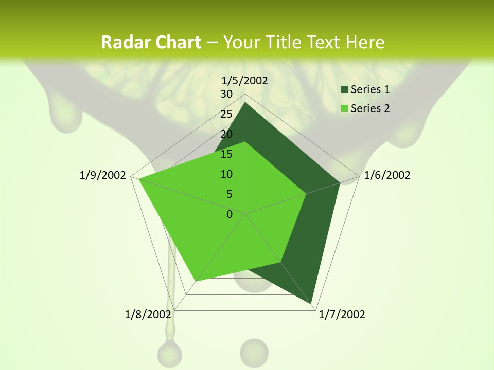A Slice Of Lime With Drops Of Water On It PowerPoint Template