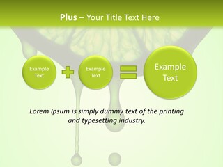 A Slice Of Lime With Drops Of Water On It PowerPoint Template