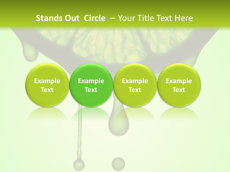 A Slice Of Lime With Drops Of Water On It PowerPoint Template