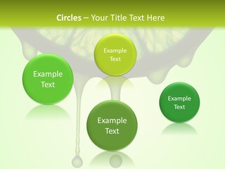 A Slice Of Lime With Drops Of Water On It PowerPoint Template