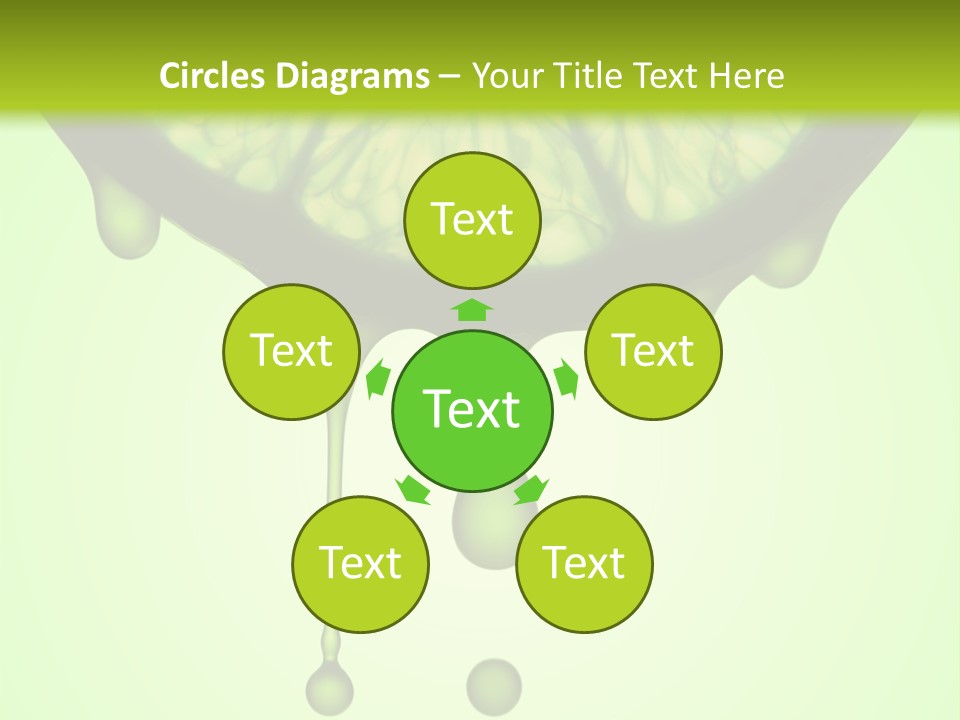 A Slice Of Lime With Drops Of Water On It PowerPoint Template