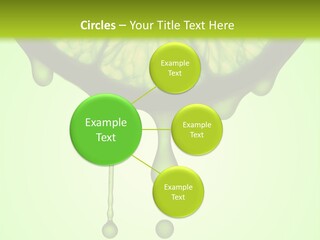 A Slice Of Lime With Drops Of Water On It PowerPoint Template