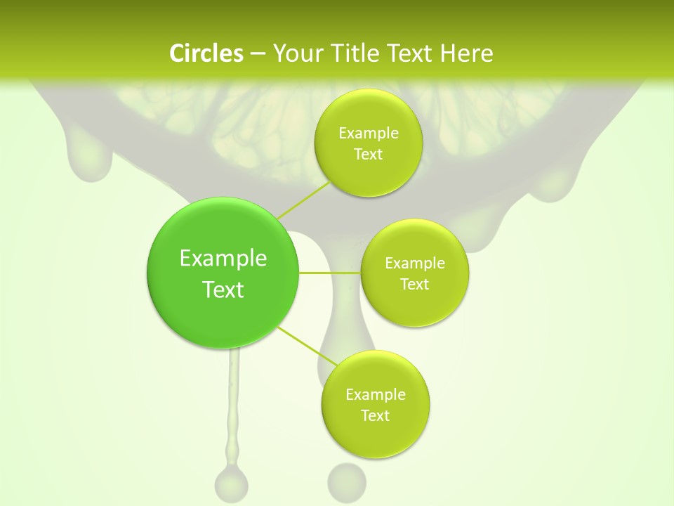 A Slice Of Lime With Drops Of Water On It PowerPoint Template