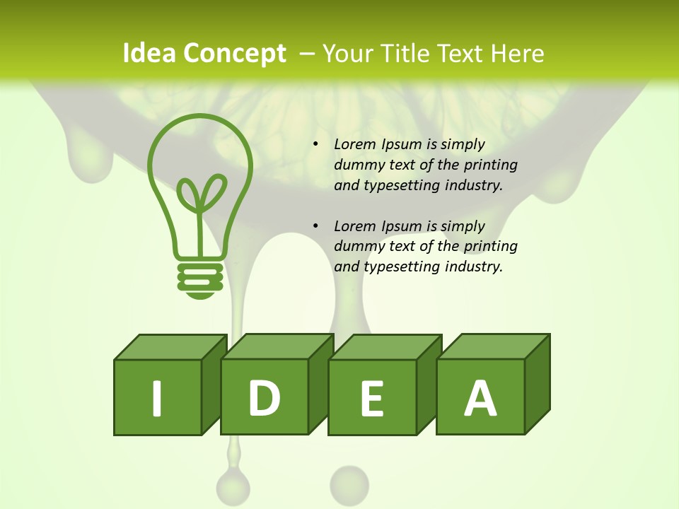 A Slice Of Lime With Drops Of Water On It PowerPoint Template