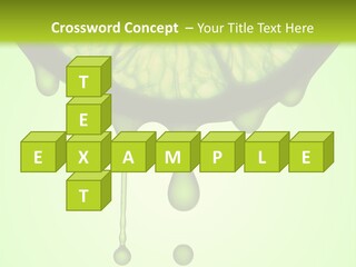 A Slice Of Lime With Drops Of Water On It PowerPoint Template