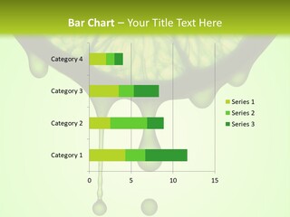 A Slice Of Lime With Drops Of Water On It PowerPoint Template