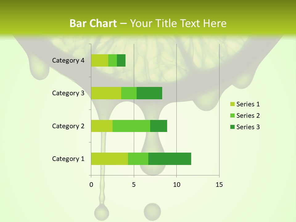 A Slice Of Lime With Drops Of Water On It PowerPoint Template
